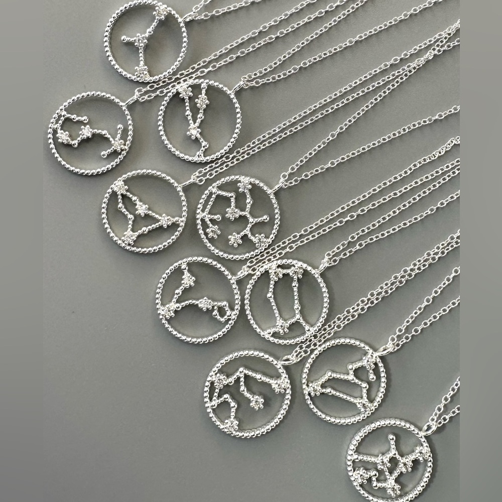 Sterling Silver Zodiac Constellation Necklaces